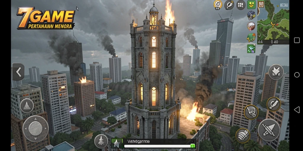 Gameplay menara pertahanan yang seru dan menantang di 7GAME.