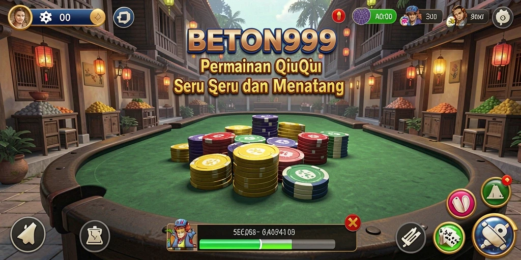 Tangkapan layar BETON999 menampilkan permainan QiuQiu yang mendebarkan.