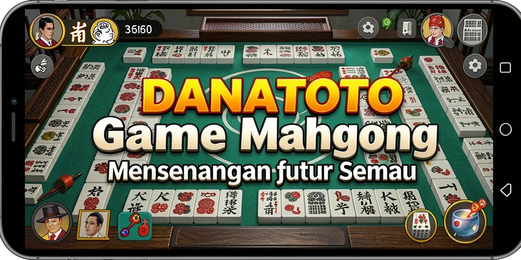 Screenshot utama DANATOTO menampilkan gameplay Mahjong yang seru.