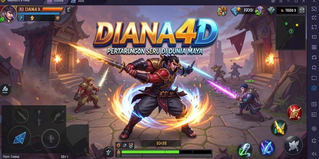 Gameplay seru dan mendebarkan dari DIANA4D dengan berbagai karakter pertarungan.