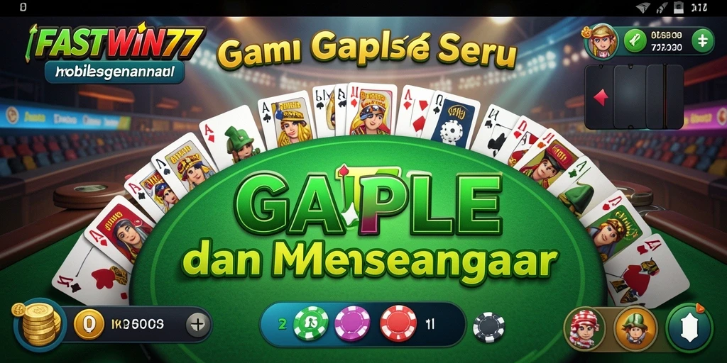Tampilan gameplay seru dalam permainan Gaple FASTWIN77.