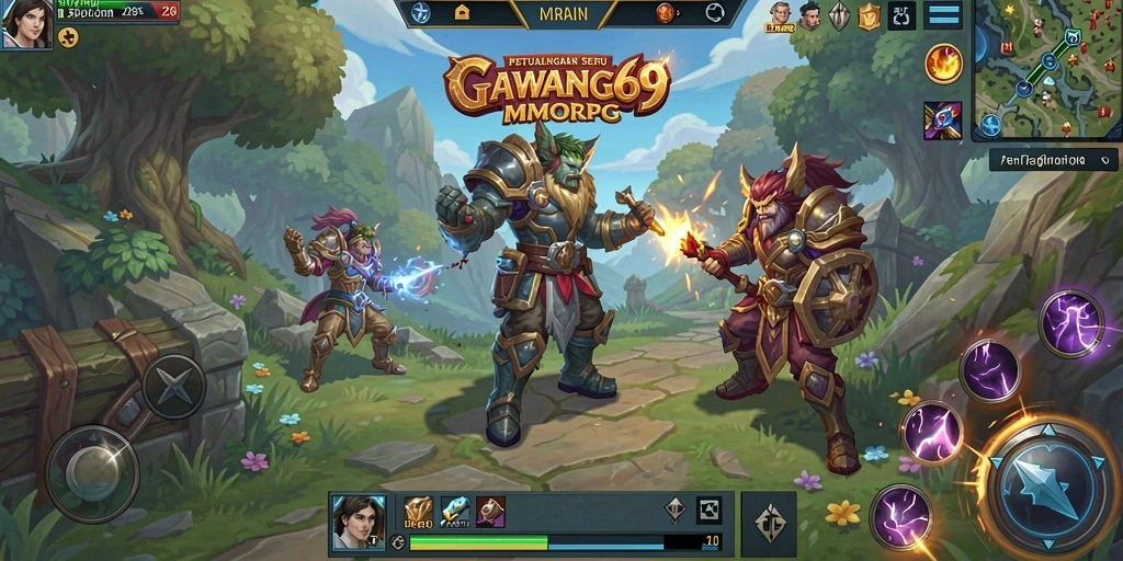 Tangkapan layar gameplay GAWANG69 menampilkan aksi seru di dunia MMORPG.