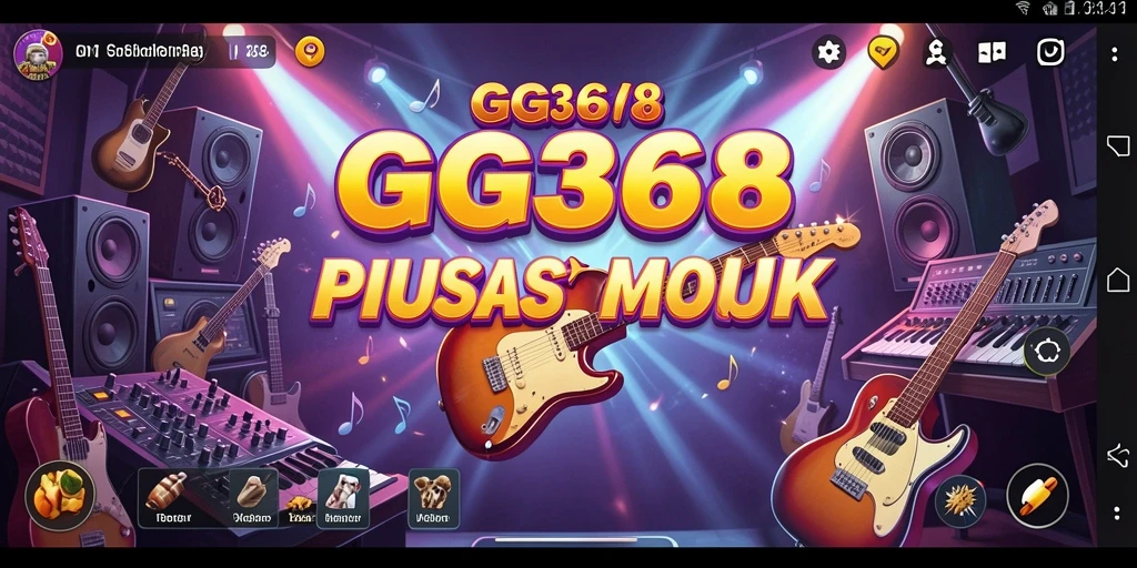 Tampilan gameplay seru dalam GG368 yang penuh dengan musik.