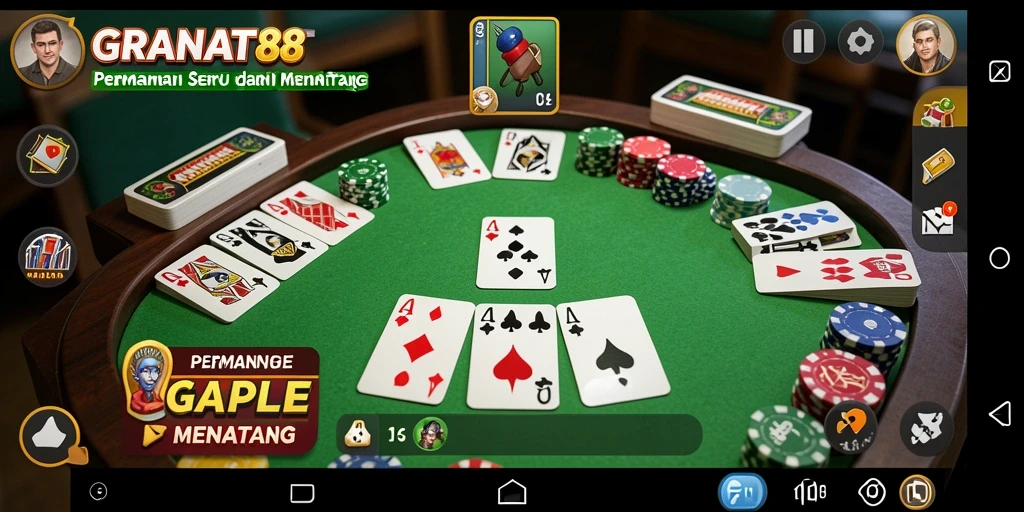 Screenshot gameplay Gaple yang seru dan menantang.