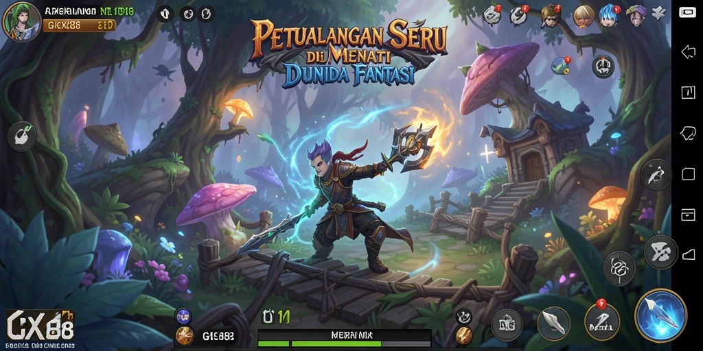 Gameplay GX88 menampilkan aksi petualangan yang mendebarkan dan grafis menawan.
