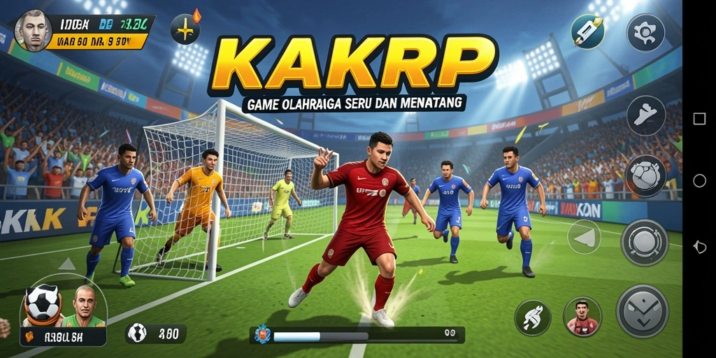 Screenshot KAKRP menampilkan momen seru dalam permainan olahraga.