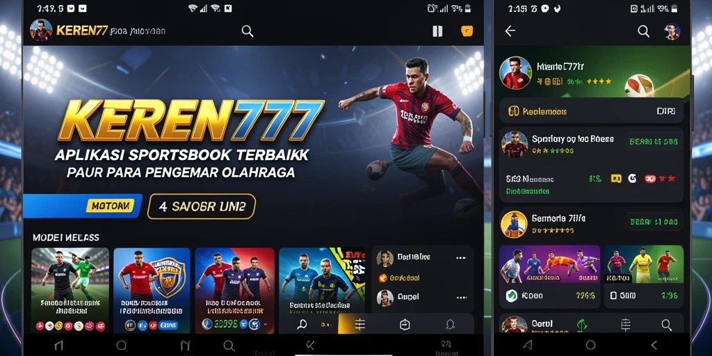 Tampilan KEREN777 yang menampilkan antarmuka taruhan olahraga.