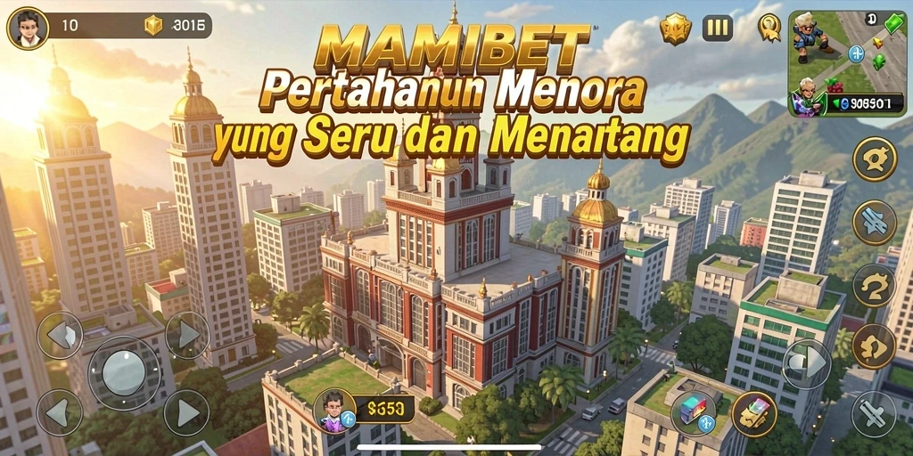 Tampilan gameplay <strong>MAMIBET</strong> yang mendebarkan dalam pertahanan menara.