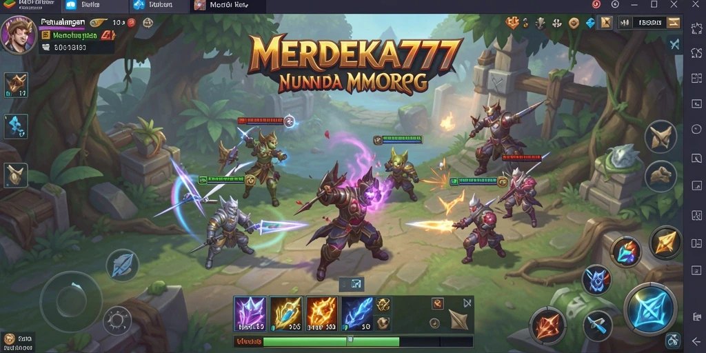 Tampilan seru dari gameplay MMORPG MERDEKA777 yang menampilkan petualangan yang mendebarkan.
