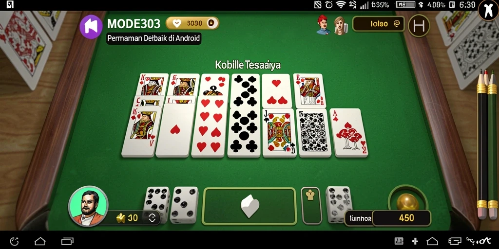 Screenshot gameplay di MODE303 menampilkan serunya permainan Domino.
