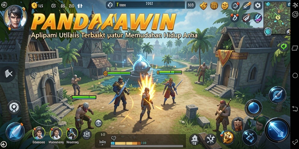 Tangkapan layar utama aplikasi PANDAWIN yang menunjukkan antarmuka intuitif dan fitur unggulan.