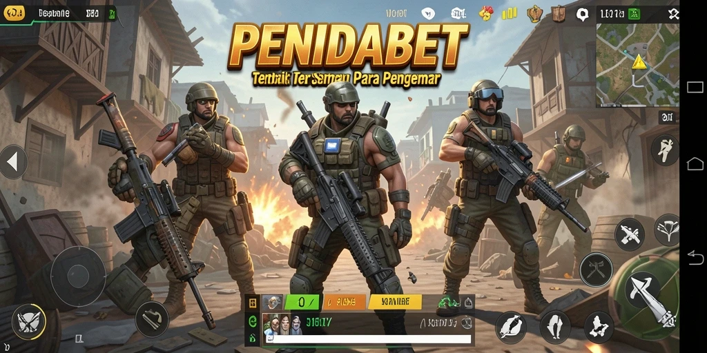 Tangkapan layar gameplay PENIDABET menampilkan aksi pertempuran seru di medan perang.