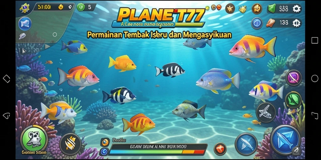 Tampilan gameplay seru Tembak Ikan di PLANET77.
