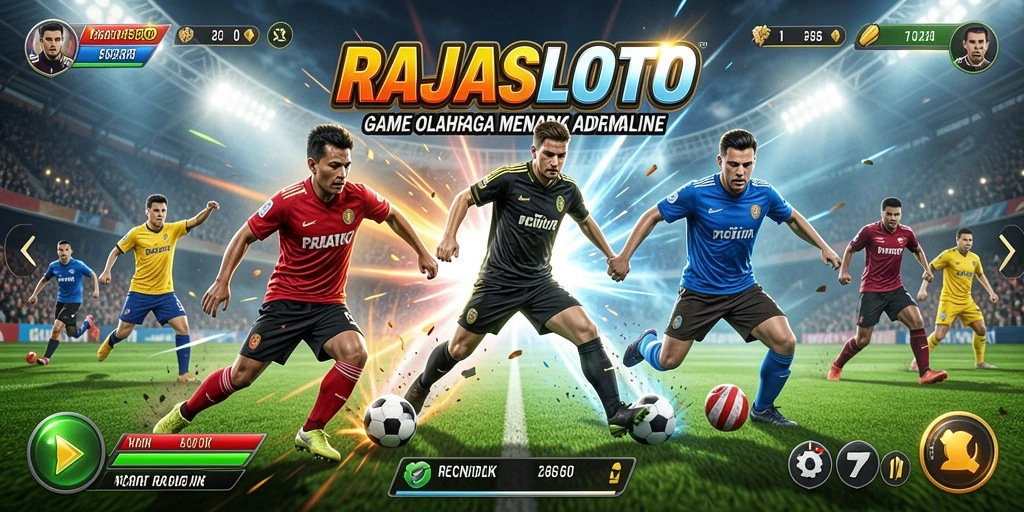 Menampilkan gameplay seru dari RAJASLOTO dengan berbagai pilihan olahraga.