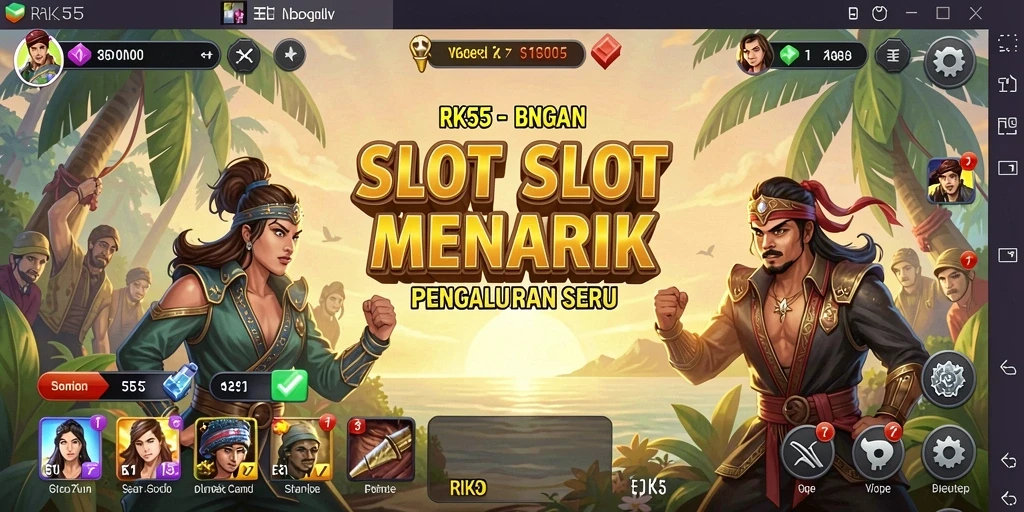Tampilan gameplay Slot yang mendebarkan di RK55.