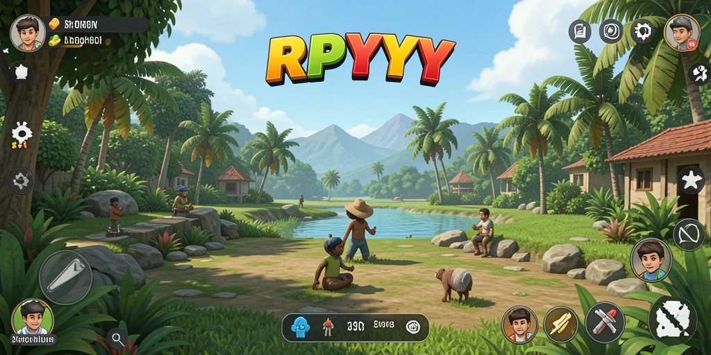 Screenshot menunjukkan gameplay santai dari RPYYY yang memukau.