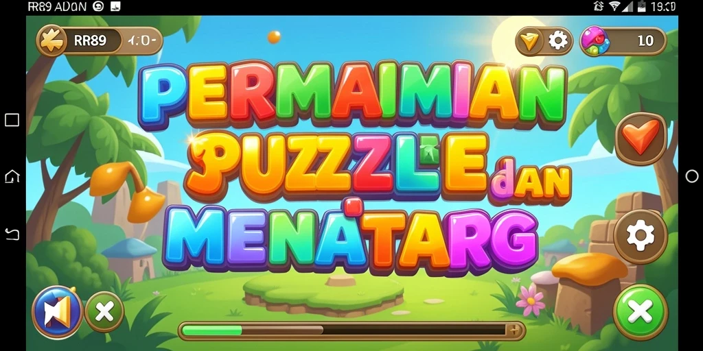 Screenshot utama RR89 menampilkan gameplay seru dengan berbagai teka-teki yang menantang.