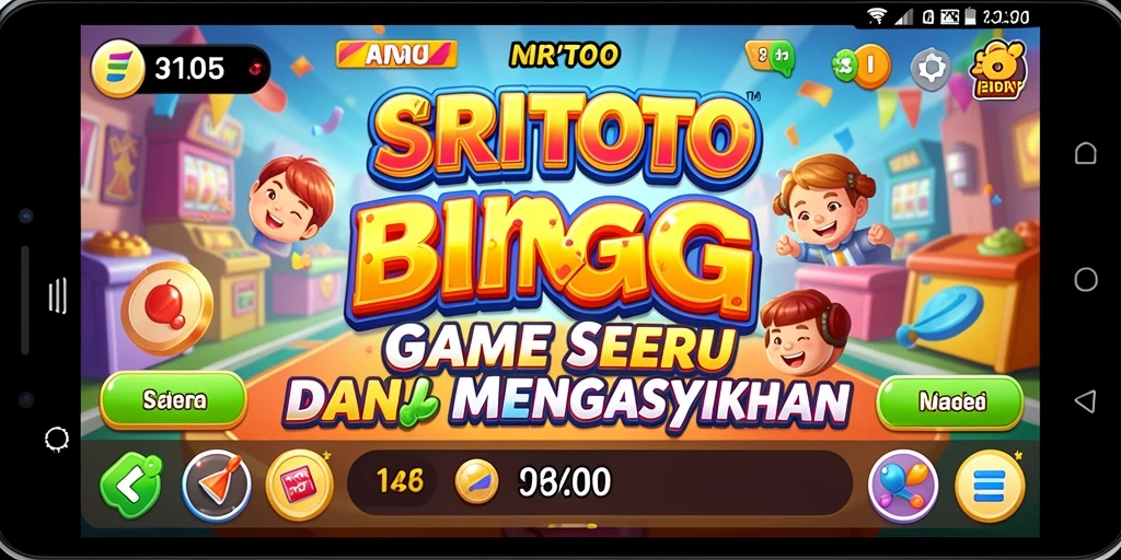 Tampilan gameplay seru dalam SRITOTO yang menampilkan keseruan Bingo.