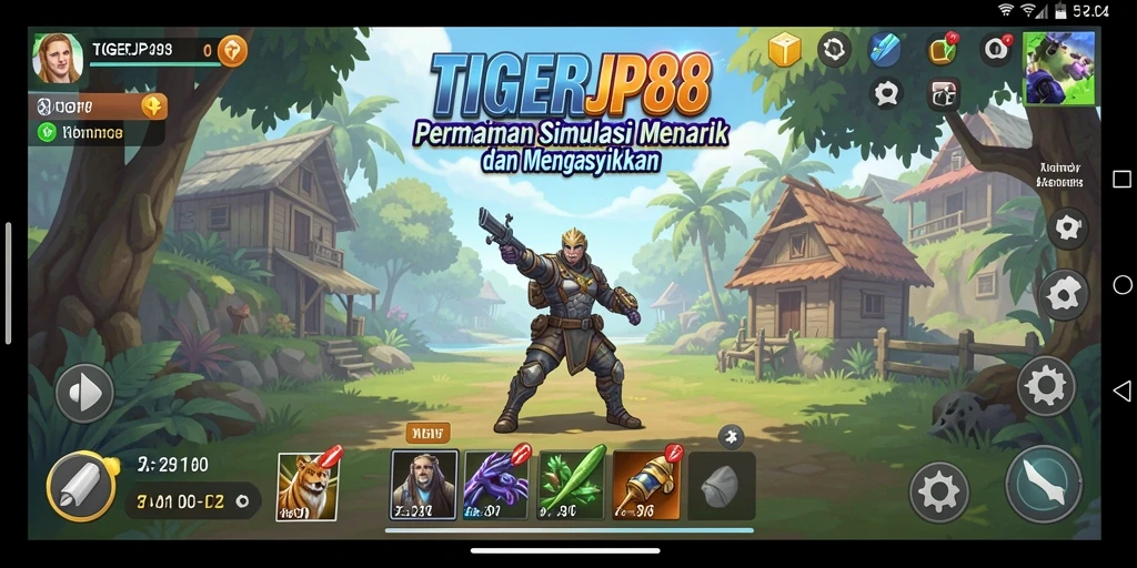 Tangkapan layar dari gameplay utama <strong>TIGERJP88</strong> menunjukkan perjalanan simulasi yang menarik.