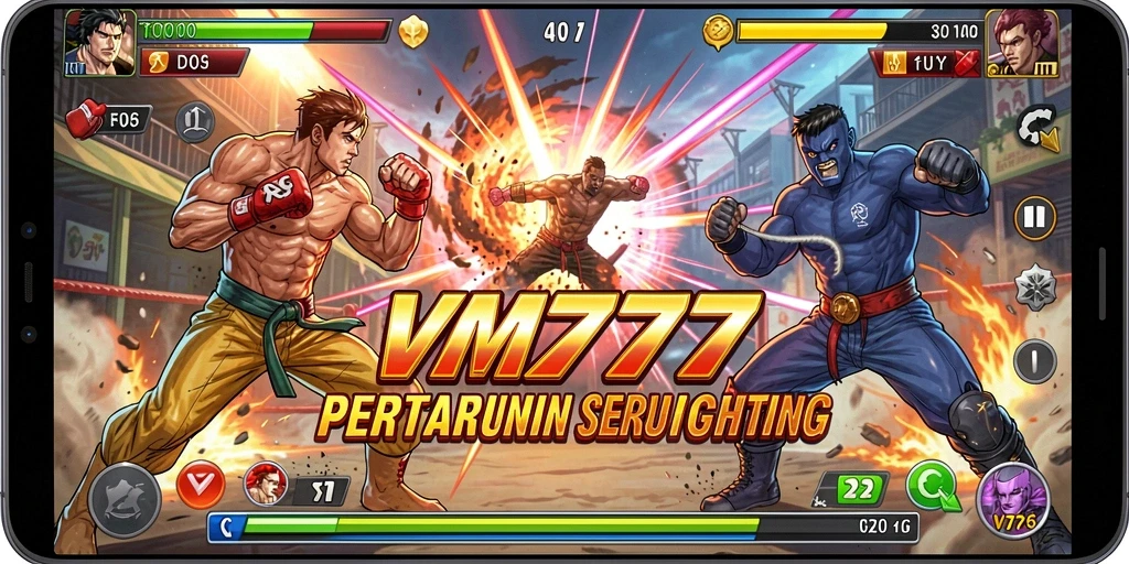 Tampilan seru dari pengalaman gameplay Fighting dalam VM777.