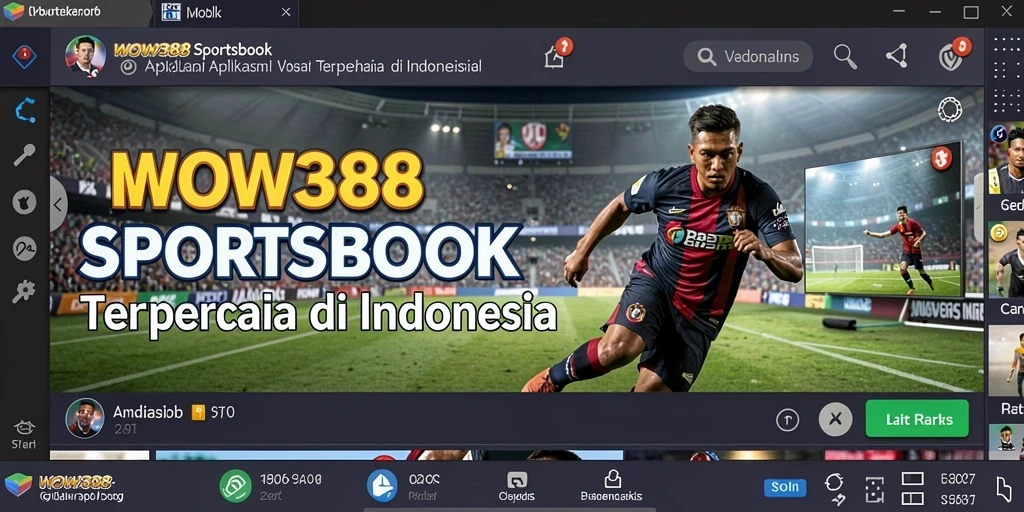Tampilan utama WOW388 dengan fitur taruhan olahraga.